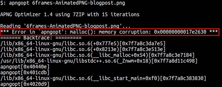 Corrupted heap due to magic number
