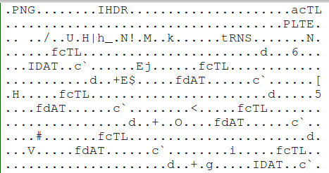 Simplistic APNG file on hexeditor